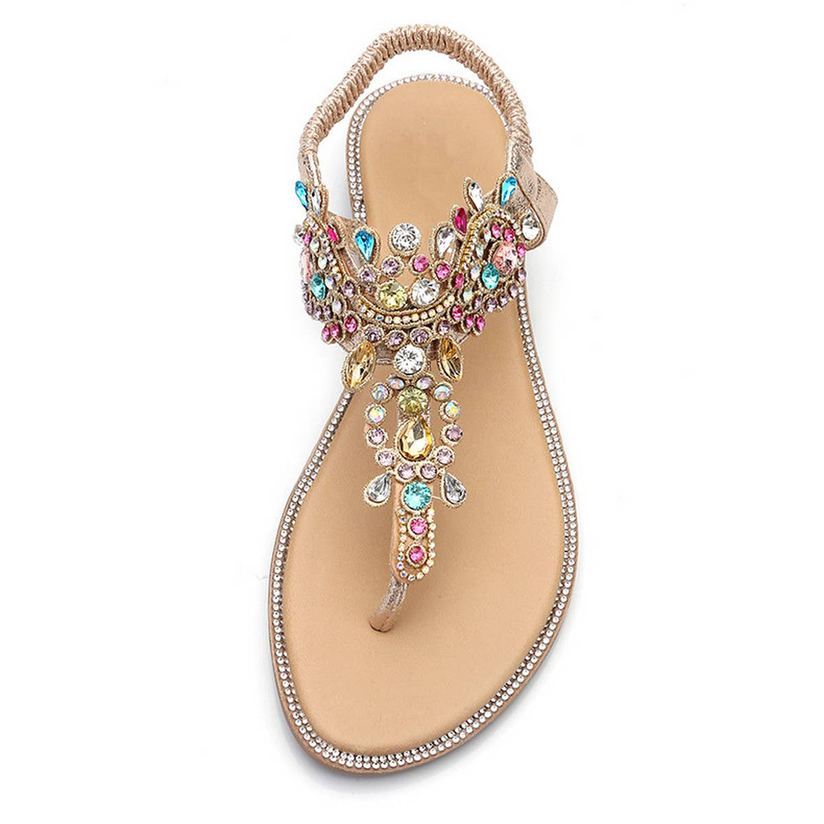 NEW COLOR DIAMOND BEACH ROUND TOE FLAT SHOES