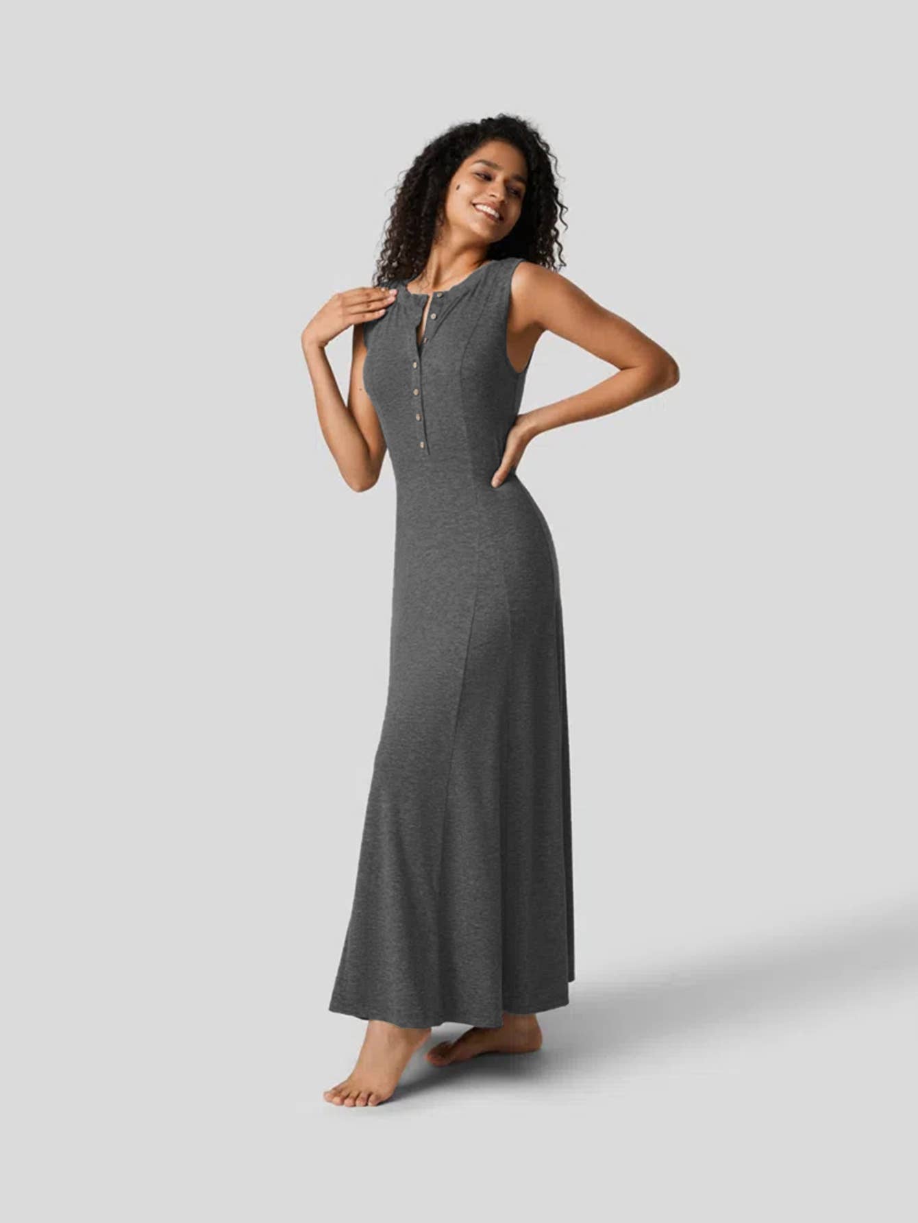 Sense of design elegant and casual knitted dress