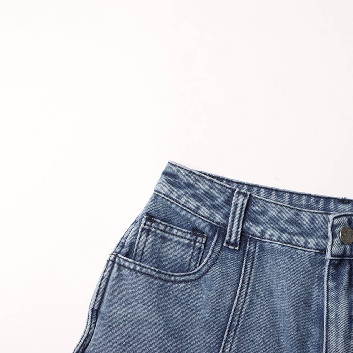 TRENDY PATCHWORK STRAIGHT LEG JEANS