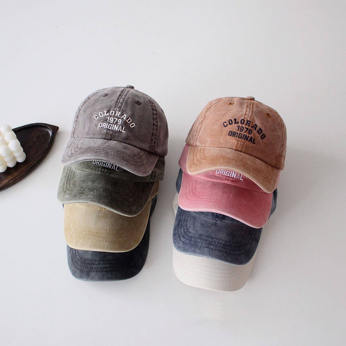 Kids Vintage Washed Letter Baseball Cap CWAH2884