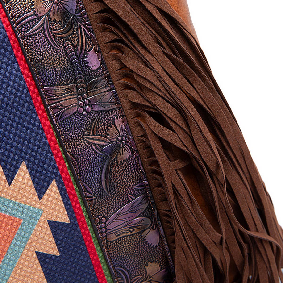 BOHEMIAN HAND-WOVEN FLOWING BEARD SHOULDER BAG_CWAB2579