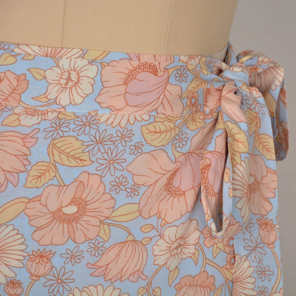 ONE-PIECE PRINTED LONG SKIRT IRREGULAR CASUAL SKIRT_CWAB4813