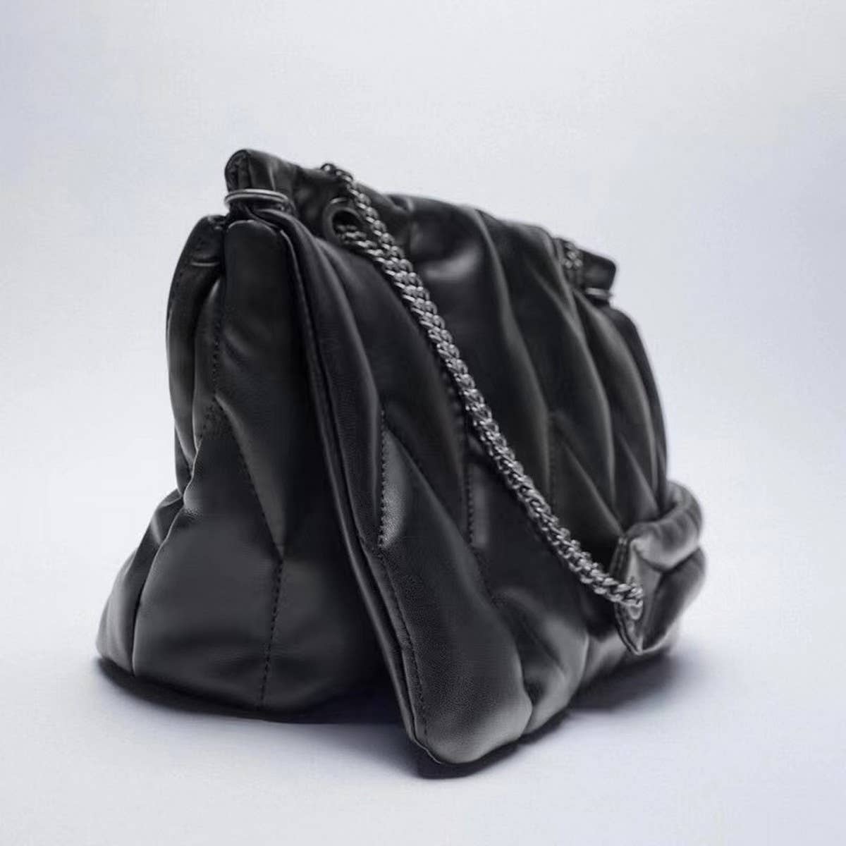 NEW FASHION BLACK CHAIN QUILTED SHOULDER BAG_CWAB3436