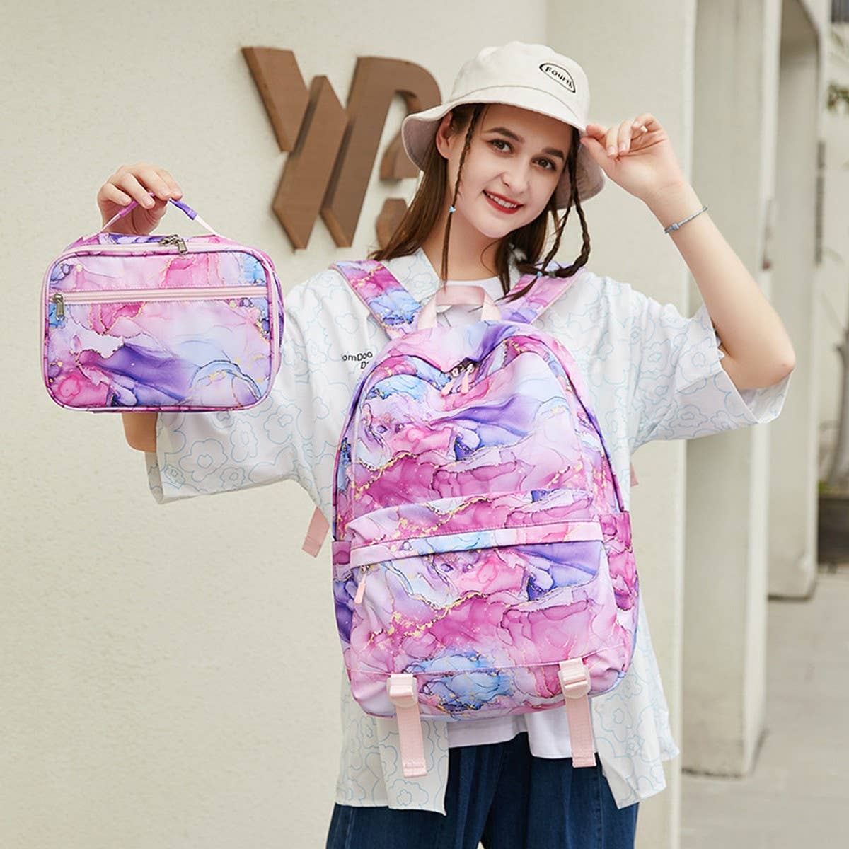 Waterproof Backpacks for School Girls?2-Piece Set_CWAB5378