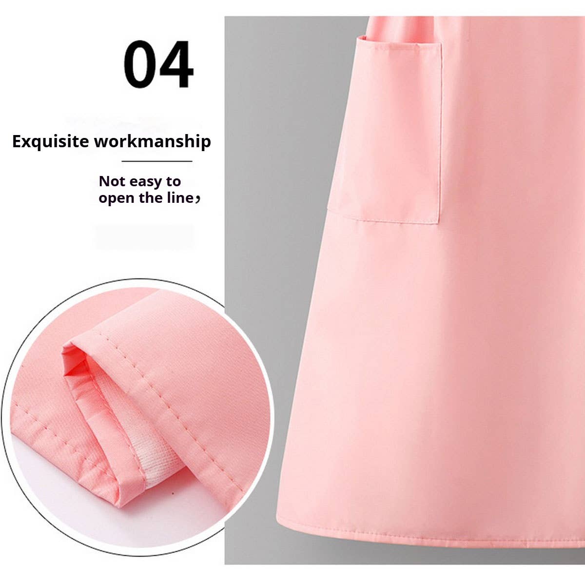 Houndstooth /Solid Color Waterproof Work Apron