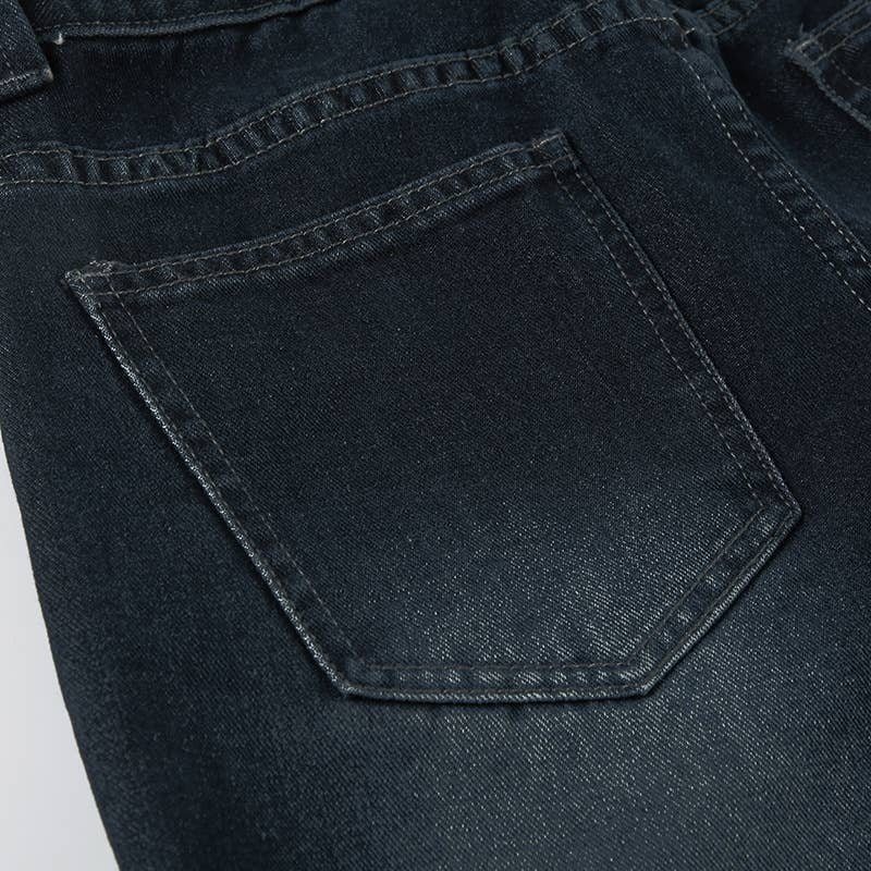 VINTAGE WASH WASH STRAIGHT LEG WIDE-LEG JEANS