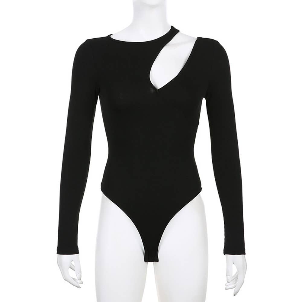 SLIM-FIT BODYSUIT WITH BARE SHOULDERS