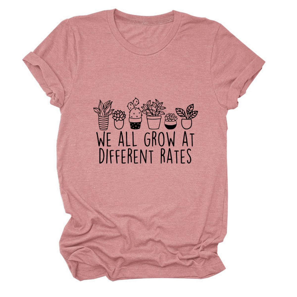Printed Crew Neck Tee, We All Grow Graphic_CWTTS1493