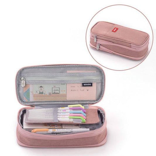 MACAROON COLOR MATCHING LARGE CAPACITY PENCIL CAS