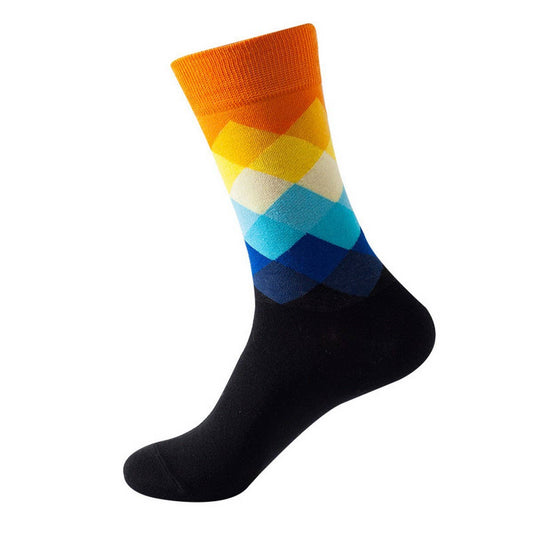 EUROPEAN AND AMERICAN DIAMOND PATTERN SOCKS_CWMS1017
