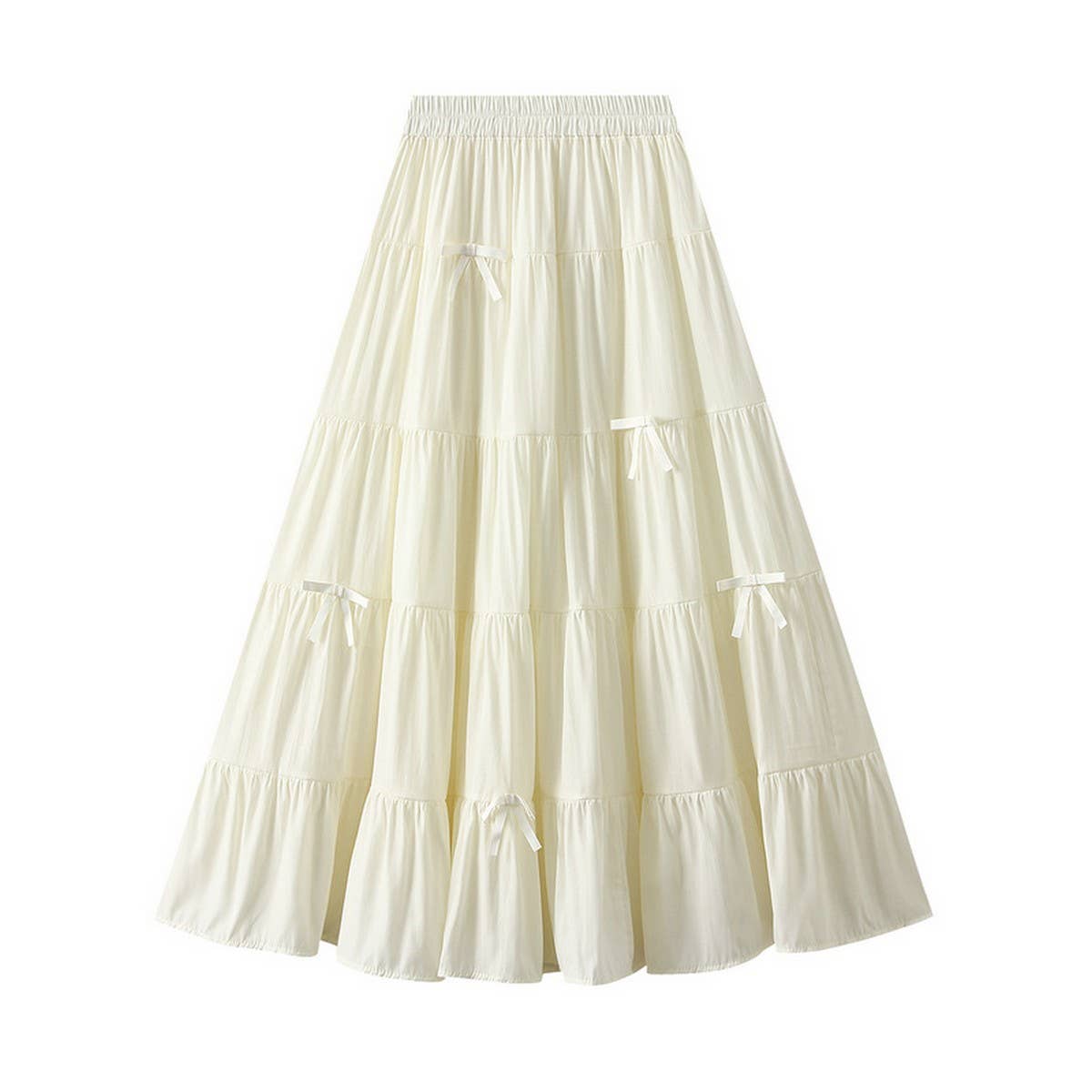 CAKE SKIRT HALF SKIRT BOW A-LINE LONG SKIRT_CWBMS0319
