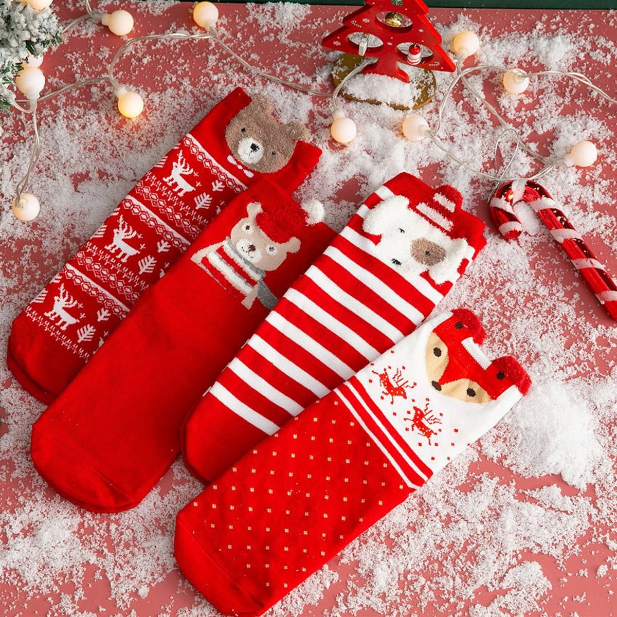 CHRISTMAS SOCKS ELK OLD MAN SOCKS