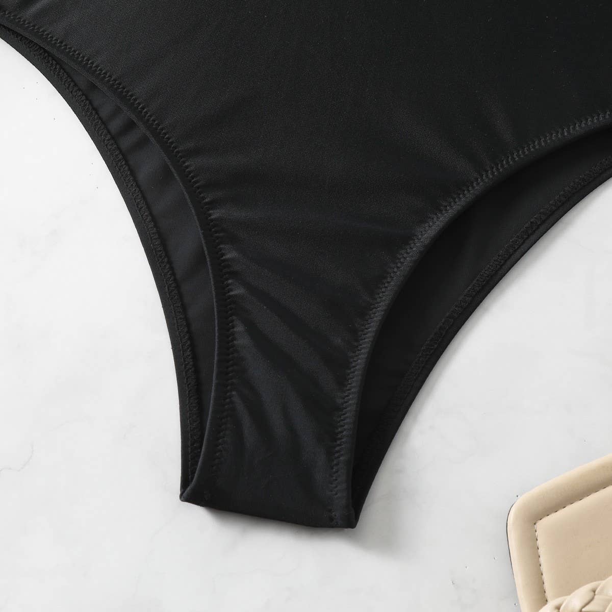 SEXY V-NECK ADJUSTABLE LACE-UP ONE-PIECE SWIMSUIT