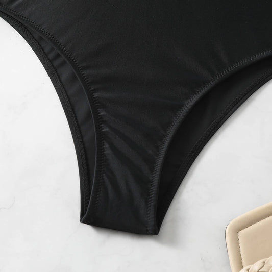 SEXY V-NECK ADJUSTABLE LACE-UP ONE-PIECE SWIMSUIT