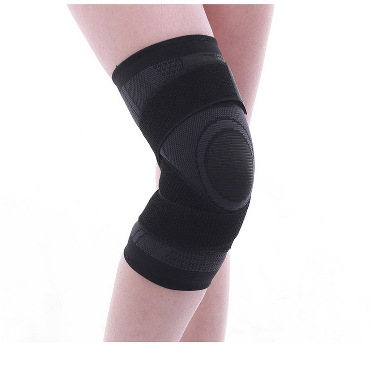 Athletic Knit Knee Brace with Compression Fit_CWMM7898