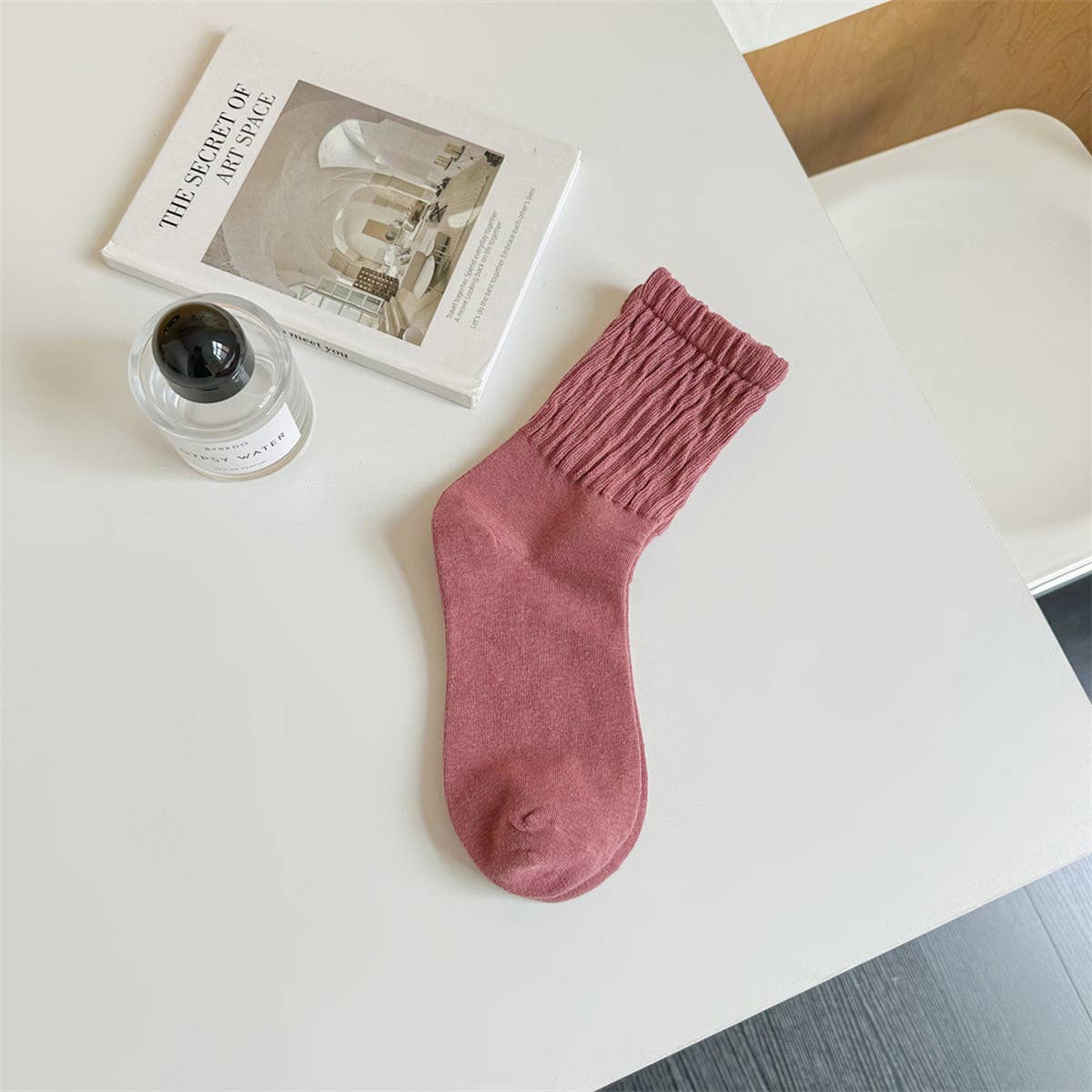 WOMEN SOLID COLOR PILE SOCKS COTTON SOCKS