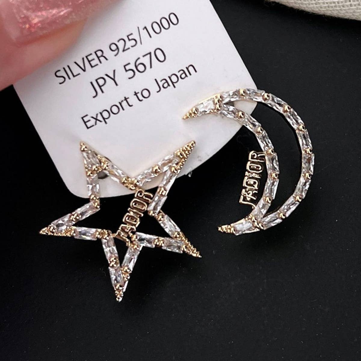 UNIQUE MOON STAR EARRINGS