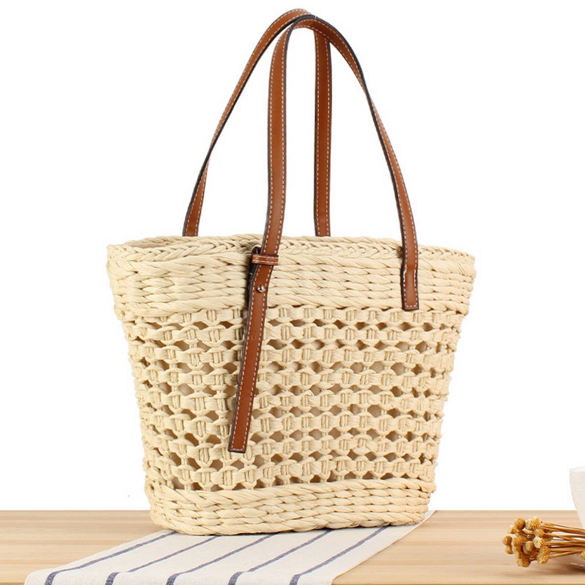 CASUAL HOLIDAY HOLLOW LARGE CAPACITY WOVEN BAG_CWAB2023