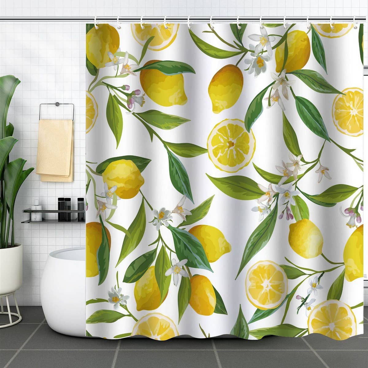 DIGITAL PRINTING FRUIT ISOLATION SHOWER CURTAIN