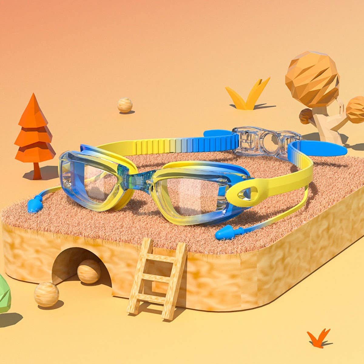 Kids Mirrored Swim Goggles ? HD Anti-Fog & Cute