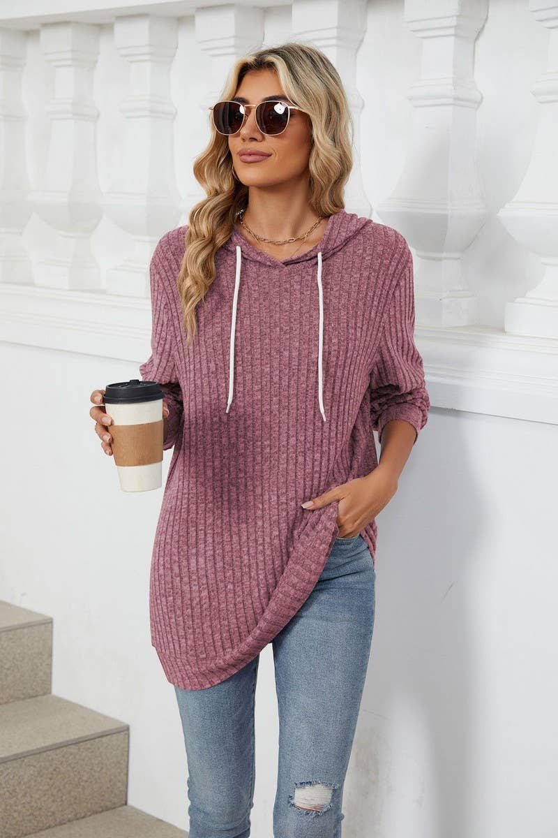 CWOHOL1110_AUTUMN AND WINTER LOOSE HOODED SWEATSHIRT