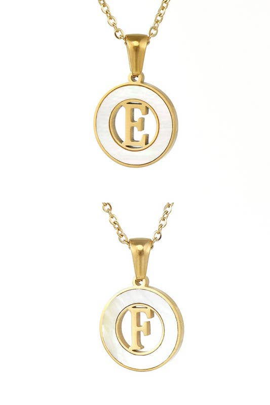 A-Z ALPHABET INITIALS PENDANT NECKLACE_CWAJE222