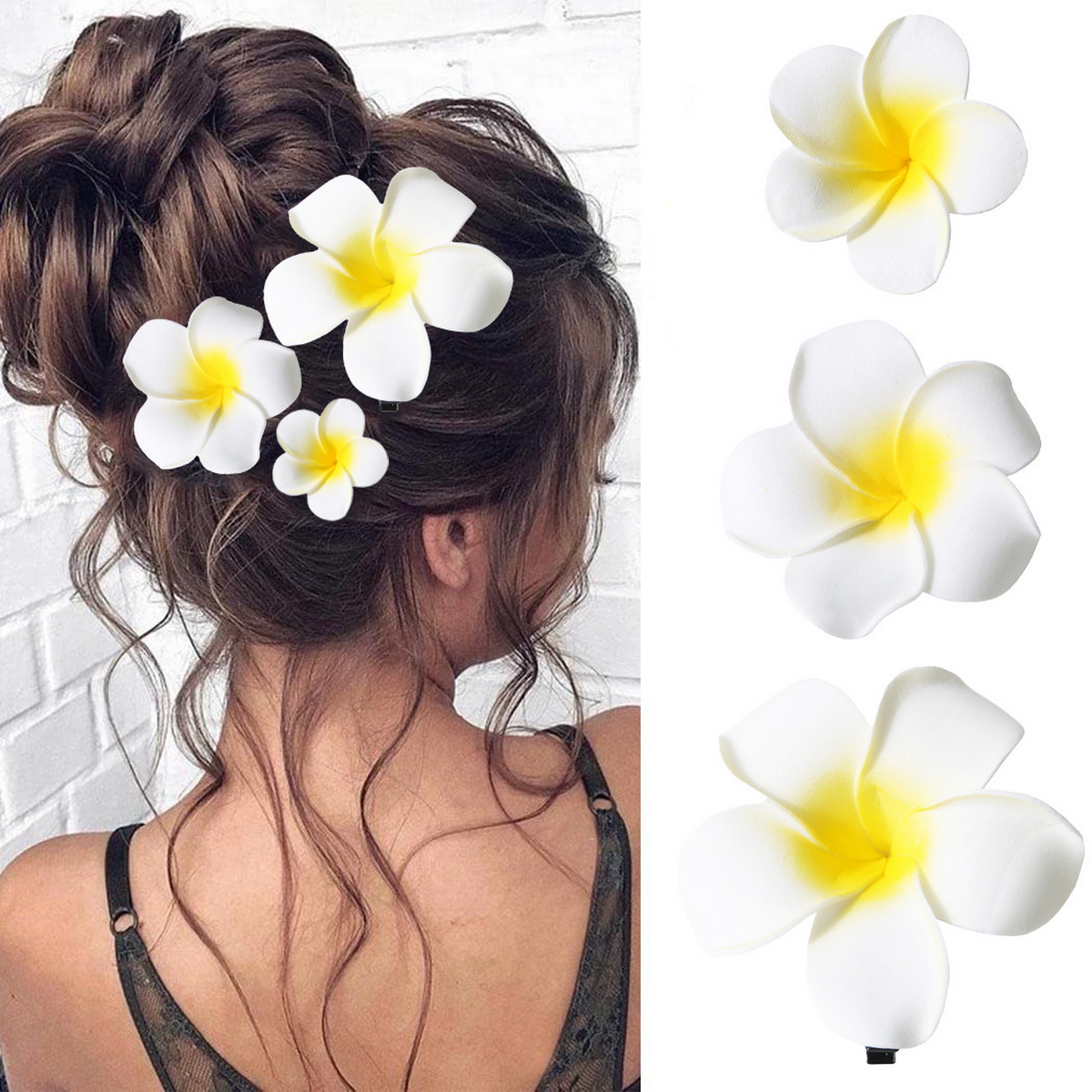 Plumeria Hair Accessory ??Resort Style Flower Clip_CWAHA6577