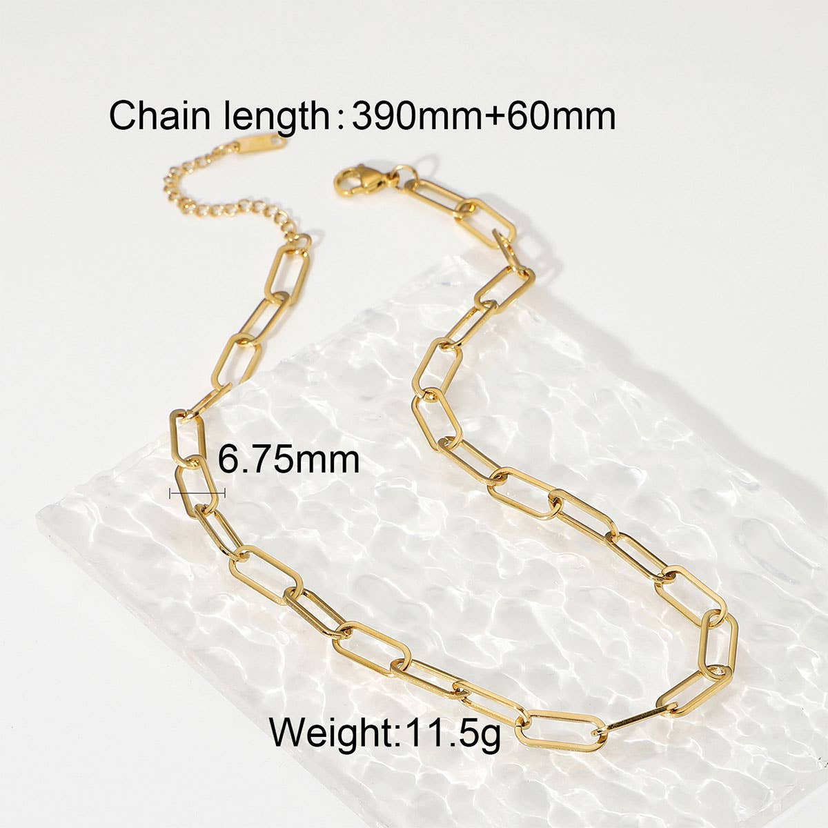 MULTILAYER GOLD PLATE STAINLESS STEEL NECKLACE