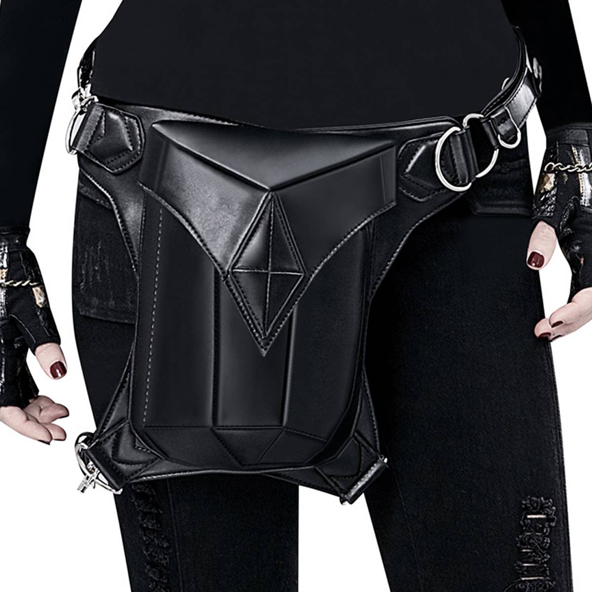 RETRO GOTHIC STEAMPUNK LEG BAG SHOULDER BAG PURSE_CWAB0648