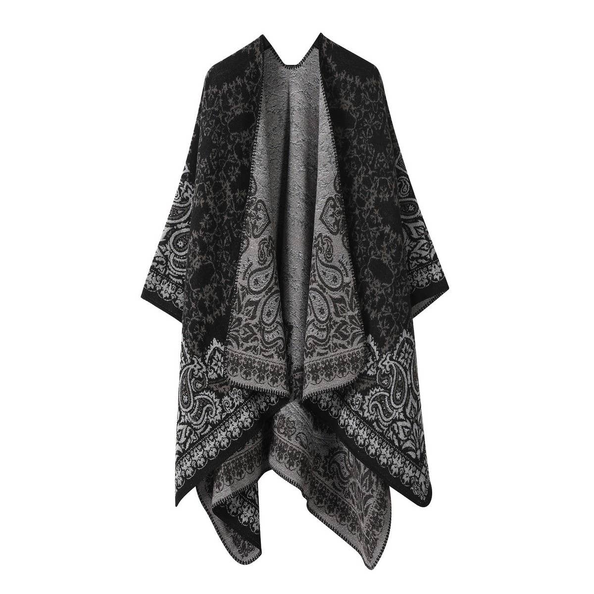 CAPE DARK DOUBLE-SIDED WARM OUTER WEAR THICK SHAWL_CWASC2118