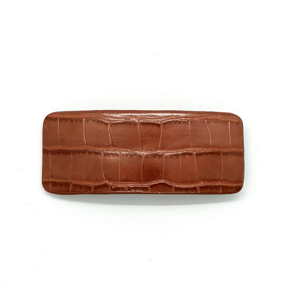 Elegant Croc PU Leather Top Barrette Clip