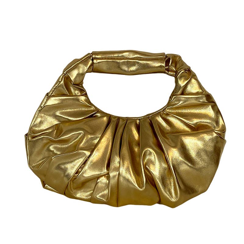 Fashionable individual versatile pleated handbag