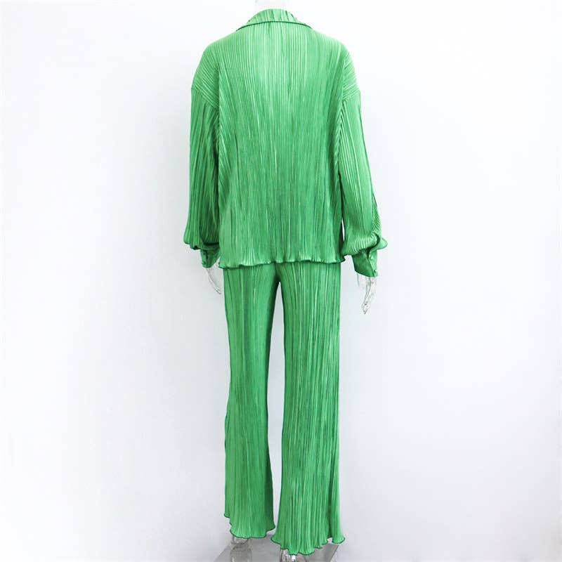 SINGLE-BREASTED PANTS AND LONG-SLEEVED TWO-PIECE