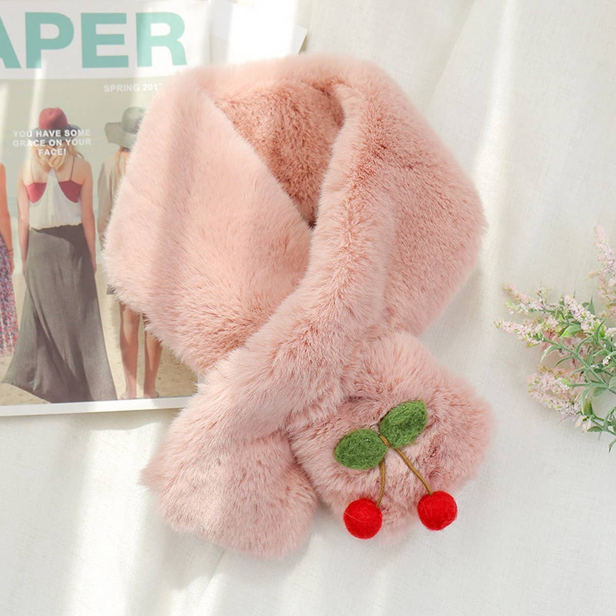 Cute Faux Rabbit Fur Scarf for Women ?  Warmth
