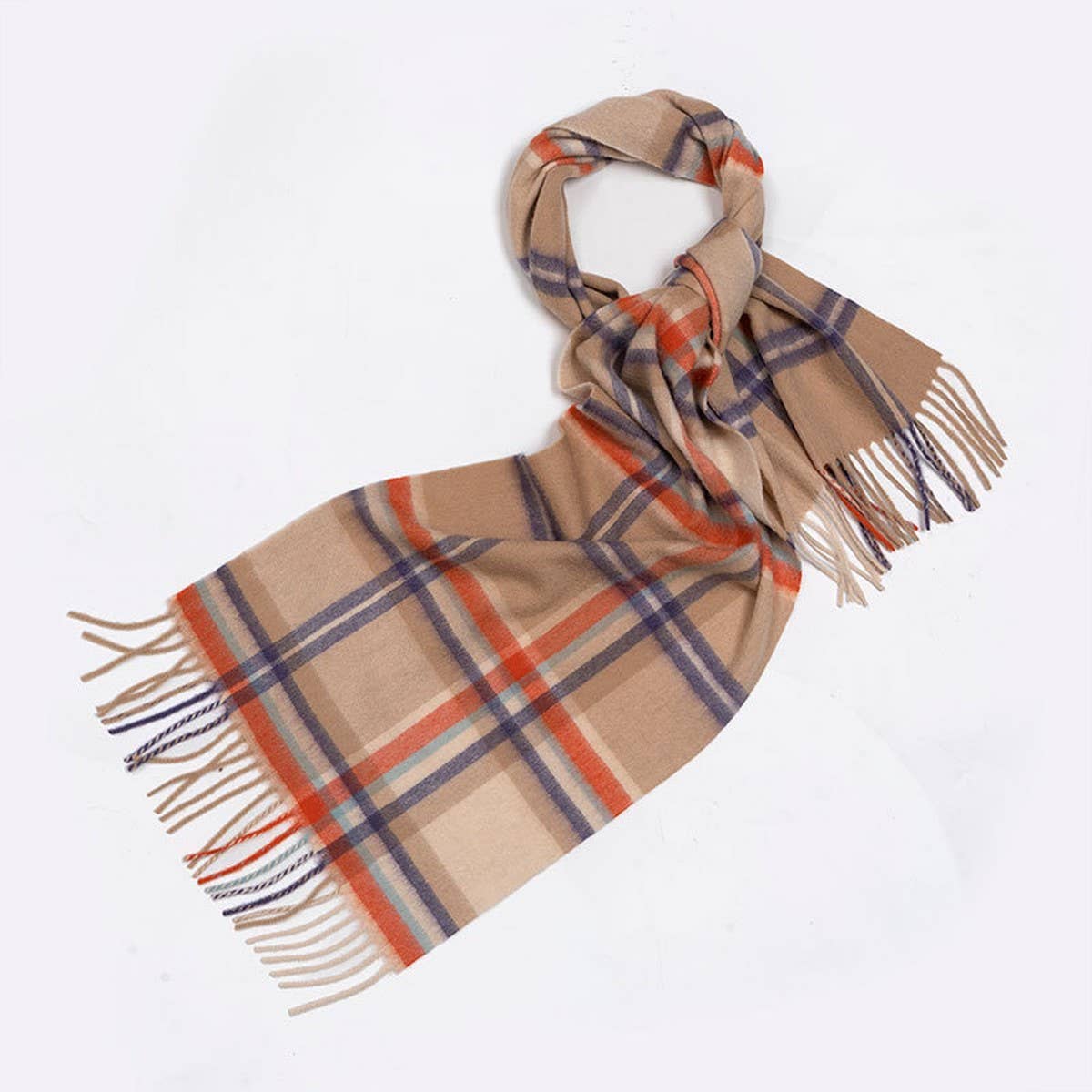 100% Wool Plaid Scarf ??Soft Reversible Wrap_CWASC2348