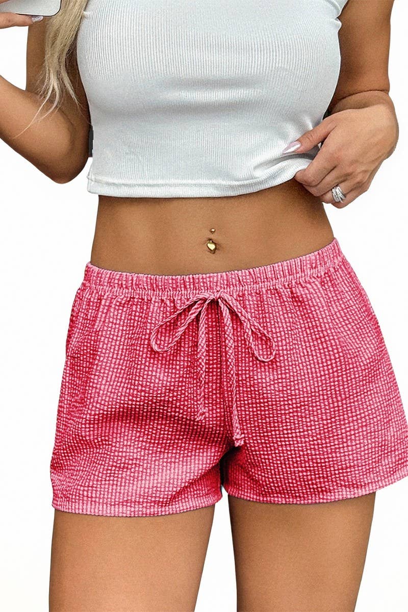 CWBSP00627_CASUAL STRIPED TIE WAIST SHORTS