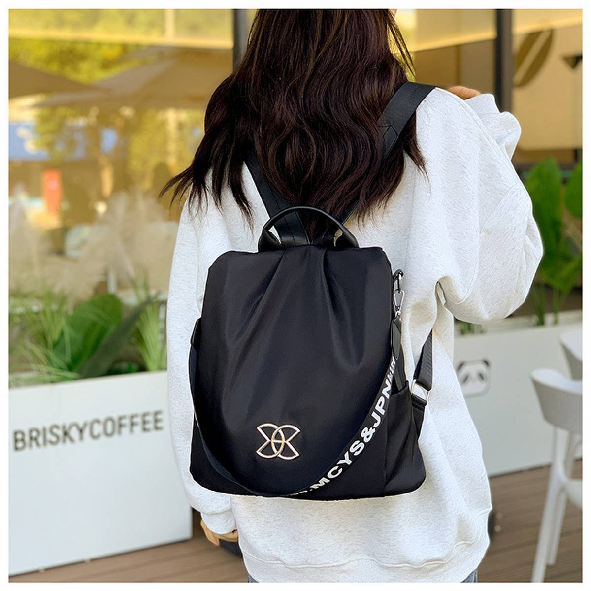 NYLON TRAVEL BACKPACK LARGE CAPACITY OXFORD CLOTH_CWAB3505