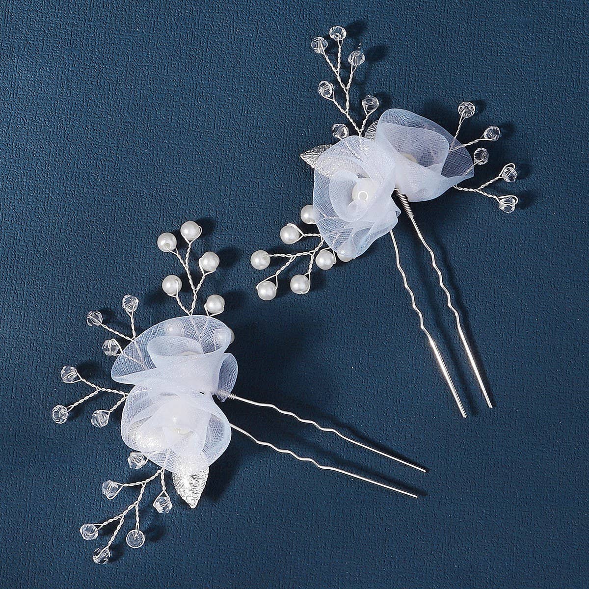 NEW BEAUTIFUL SILK FLOWER BRIDAL HAIR ACCESSORIES