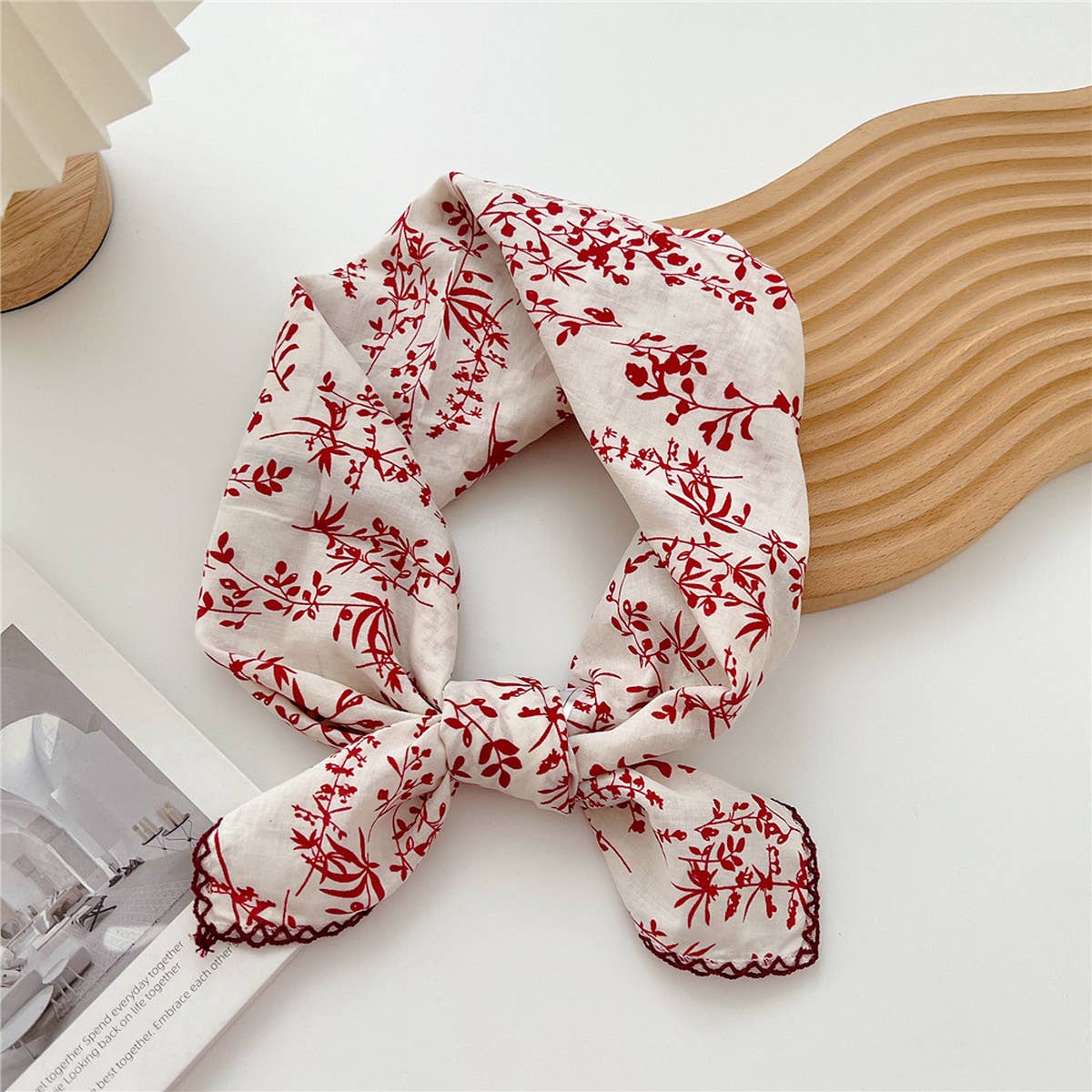 Cotton Linen Square Scarf for Women¡¯s Neck Wrap