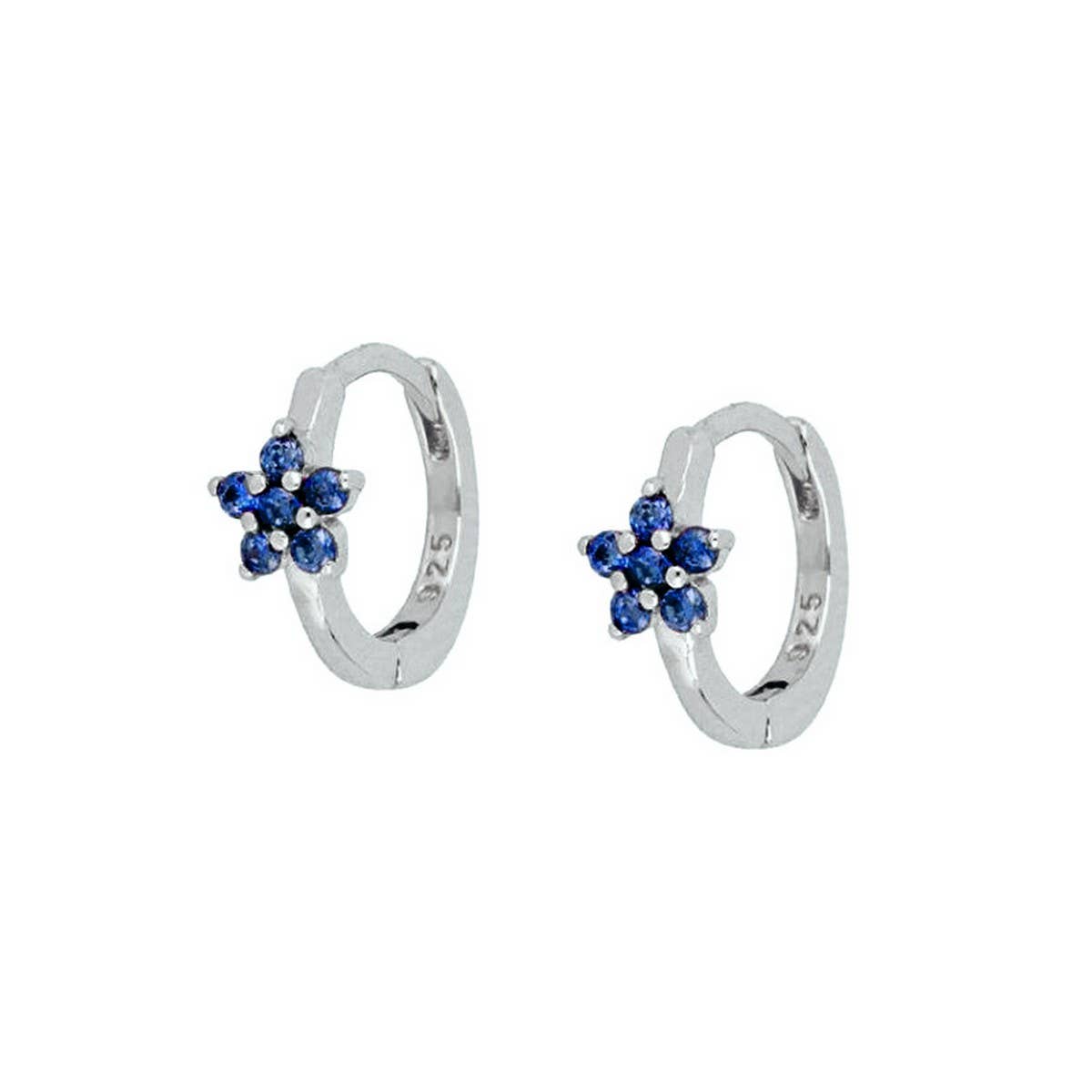 GEOMETRIC FIVE-POINTED STAR DIAMOND EARRINGS