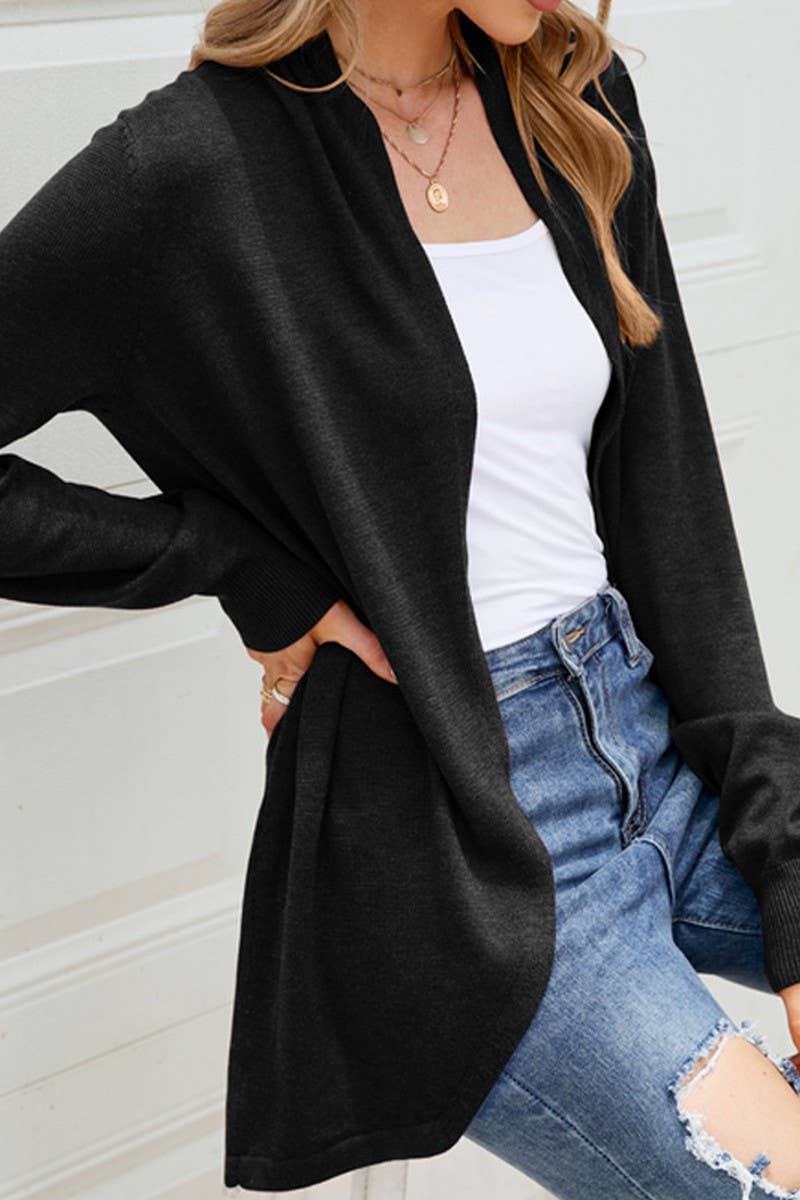 CWOCAL0754_SOLID COLOR MID-LENGTH LOOSE KNIT SWEATER