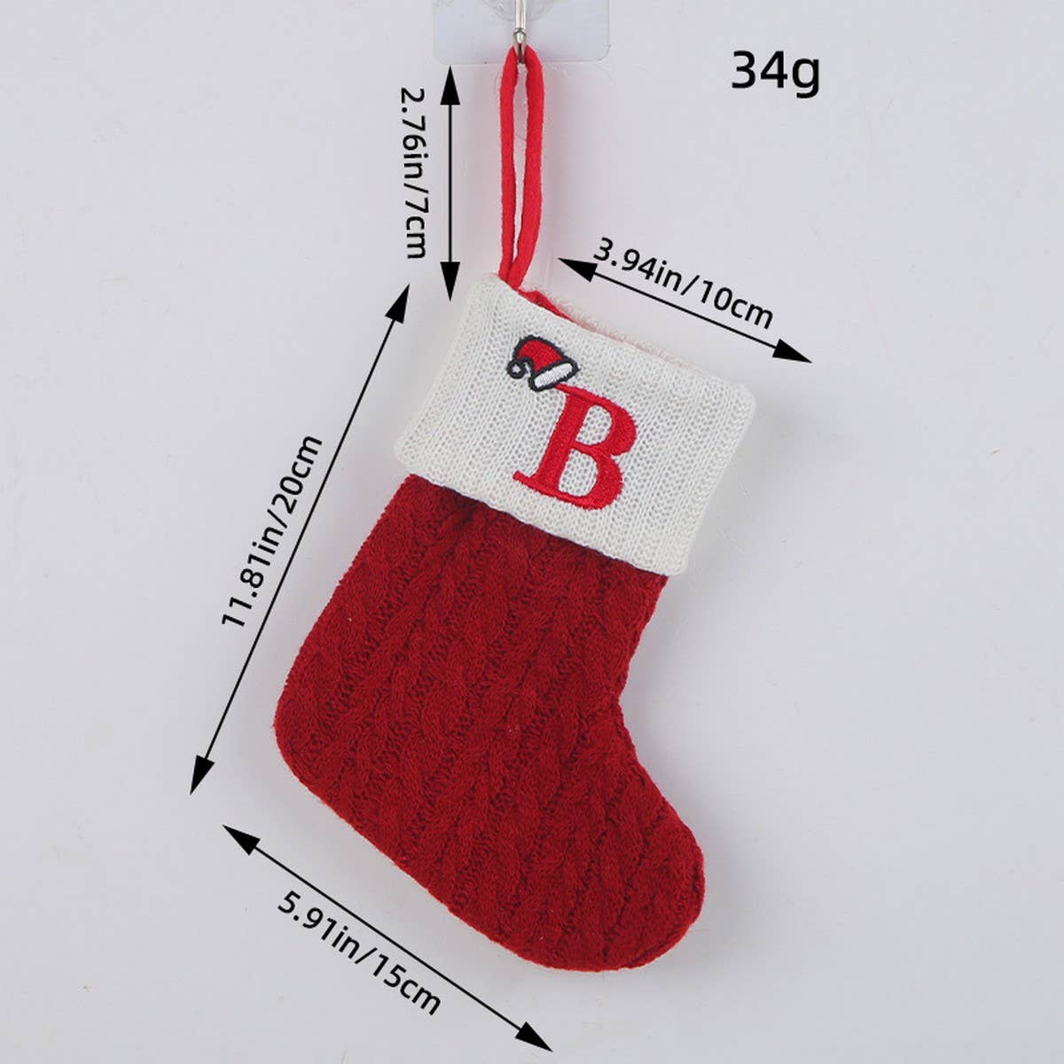 CLASSIC RED LETTER WOOL KNITTED CHRISTMAS SOCKS