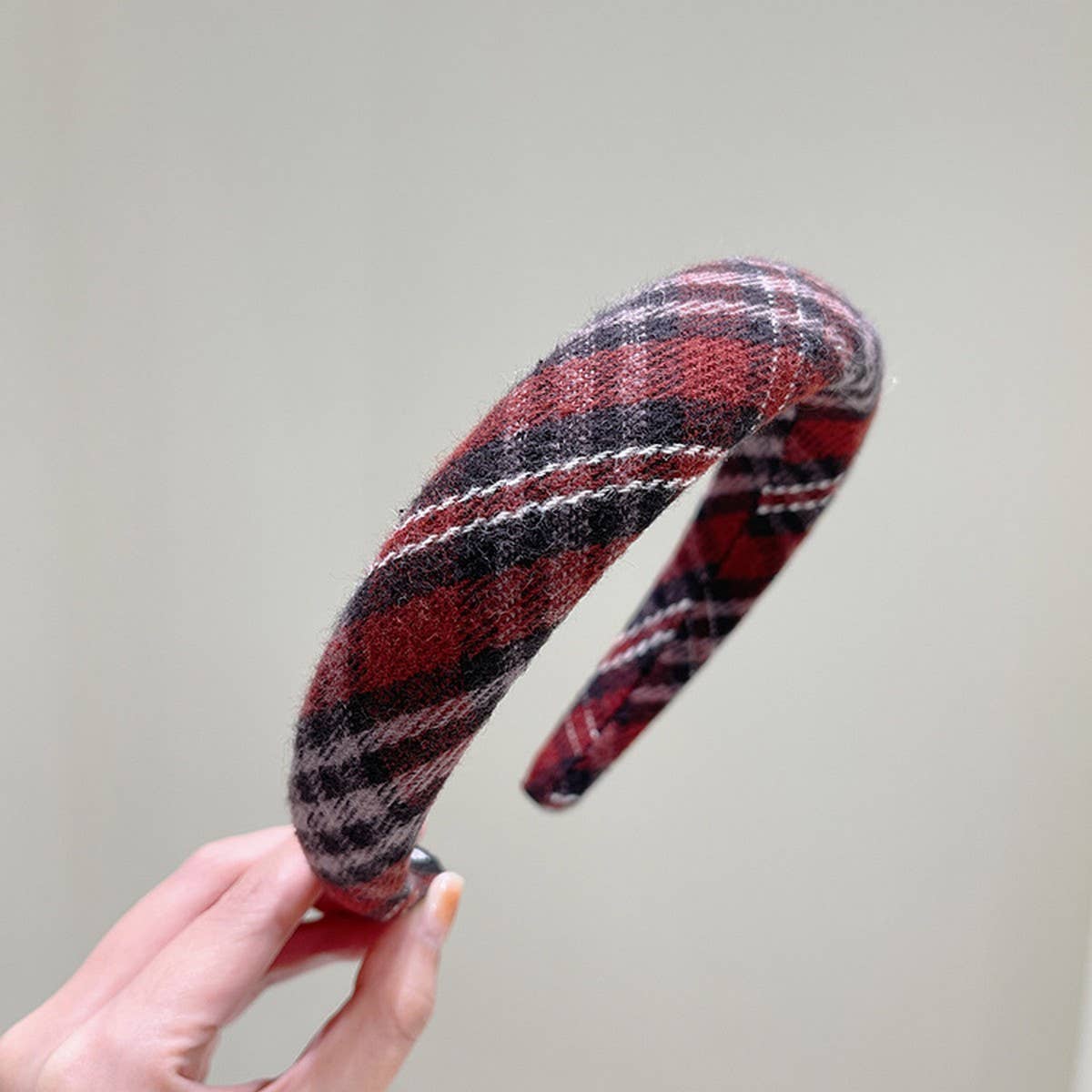 Christmas Red Headband,Retro Elegant Winter Style