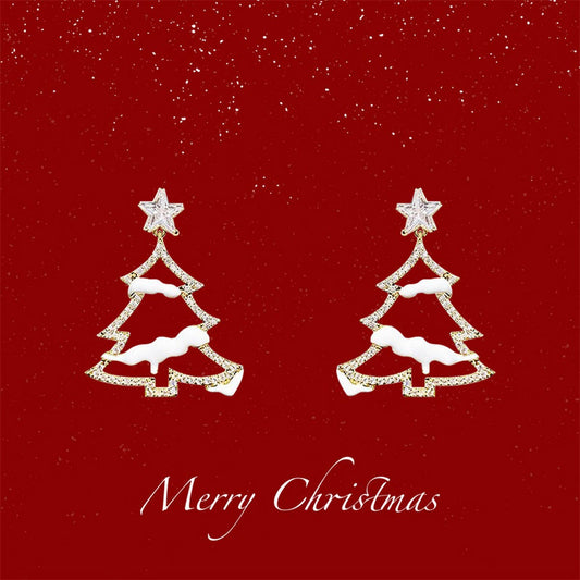 2024 NEW CHRISTMAS TREE DIAMOND EARRINGS_CWAJE2386