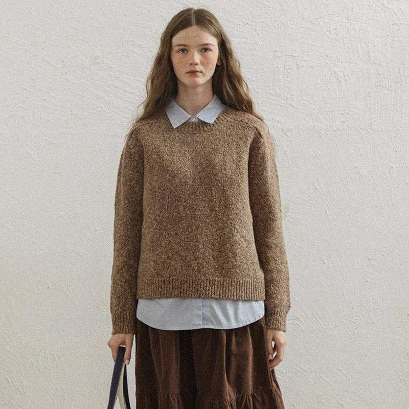 Retro Versatile Pullover Warm Knitted Sweater