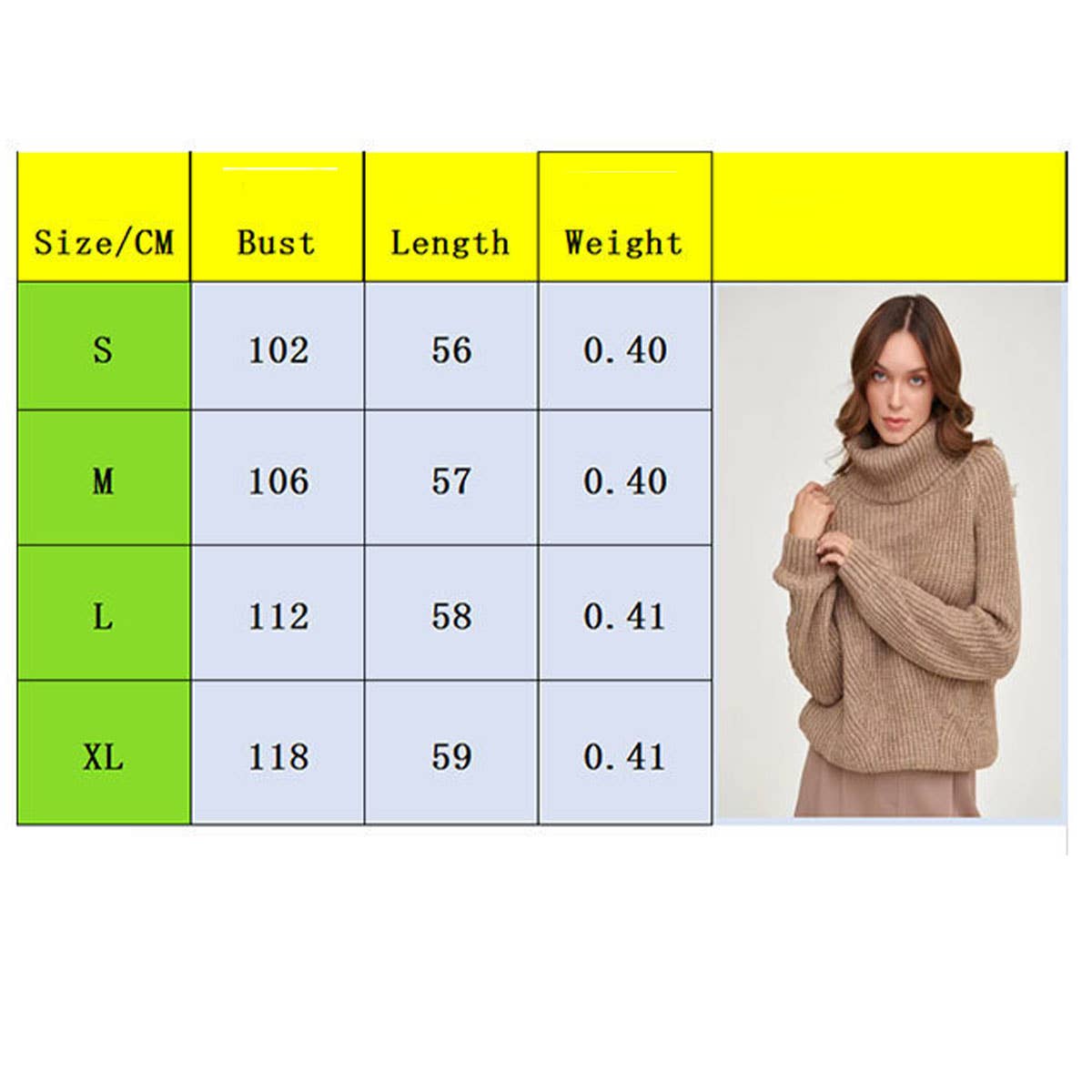 TURTLENECK CASUAL SIMPLE MEDIUM LONG SWEATER