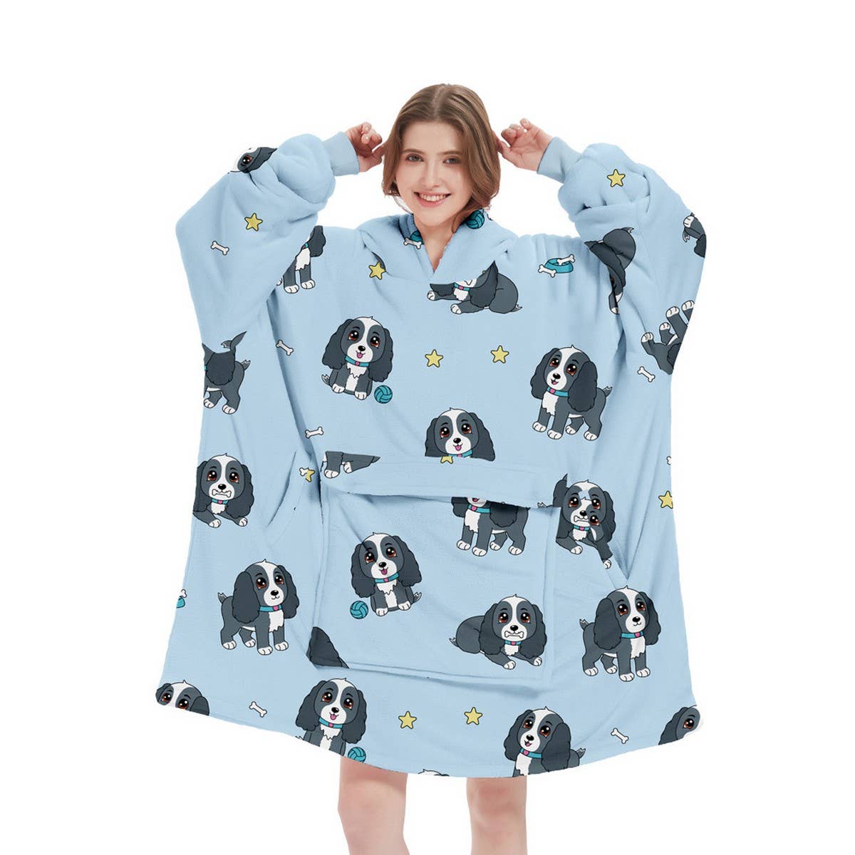 Outdoor Hoodie Blanket Pullover for Queue &TV Time_CWAHA6525