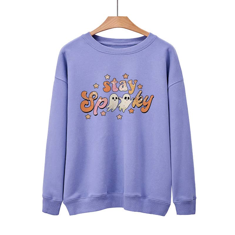 Ghost Stay Spooky Printed Thin Hoodie