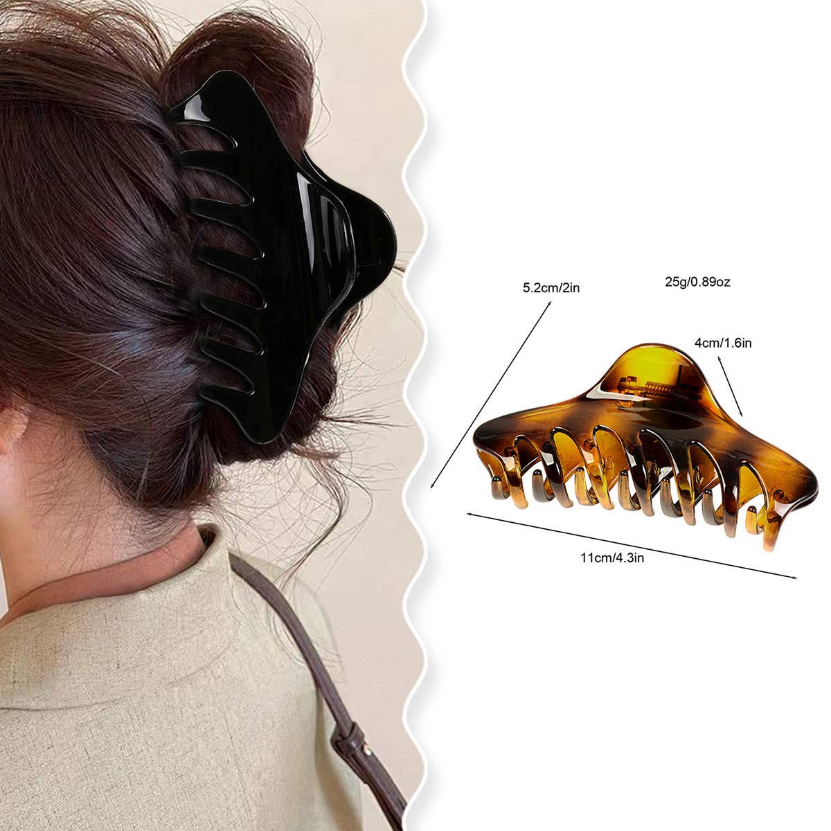 PC pointed keel high-end large hair clip