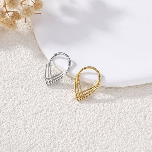 New Punk Polished Steel Teardrop Septum Ring